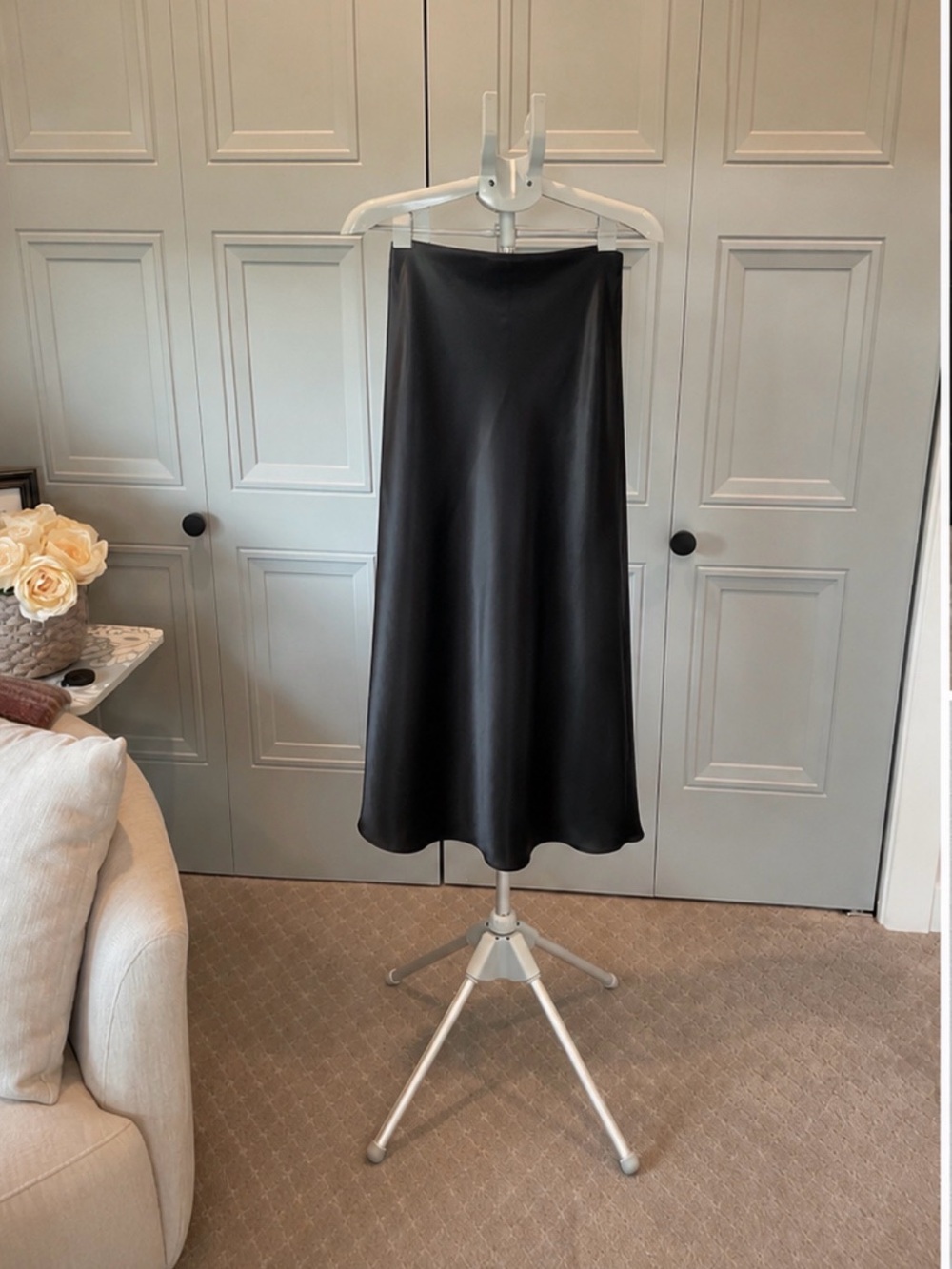 Classic Black Midi Skirt